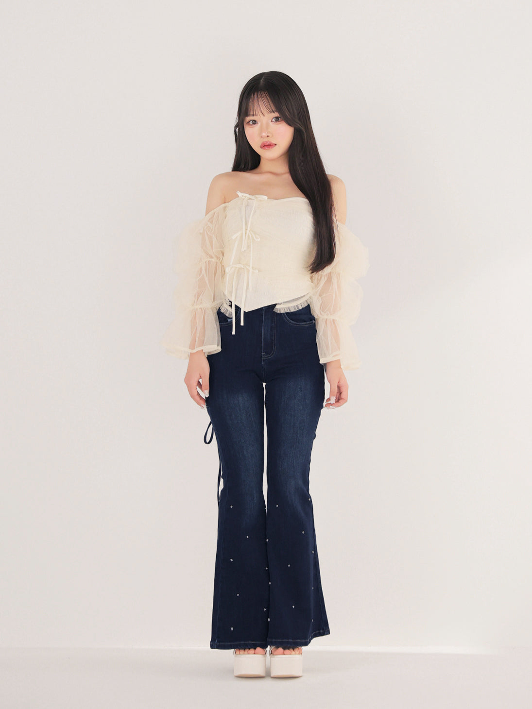 model：150cm　(size：XS　color：Navy)