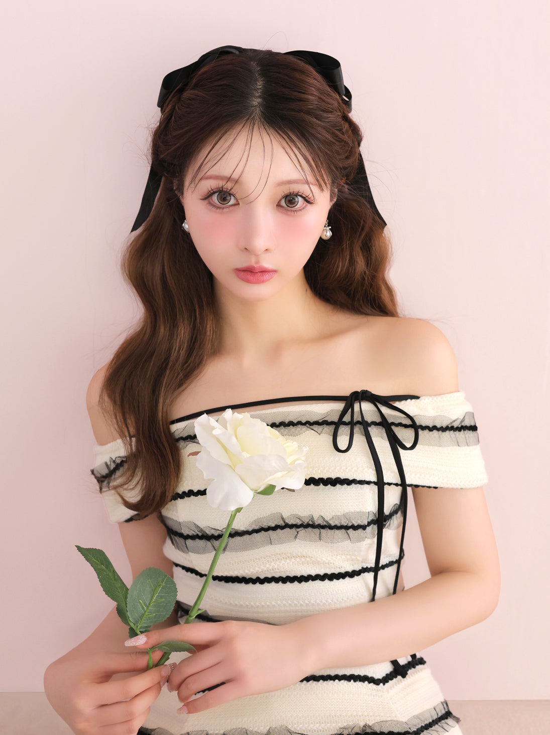 model：160cm　(size：F　color：Ivory)