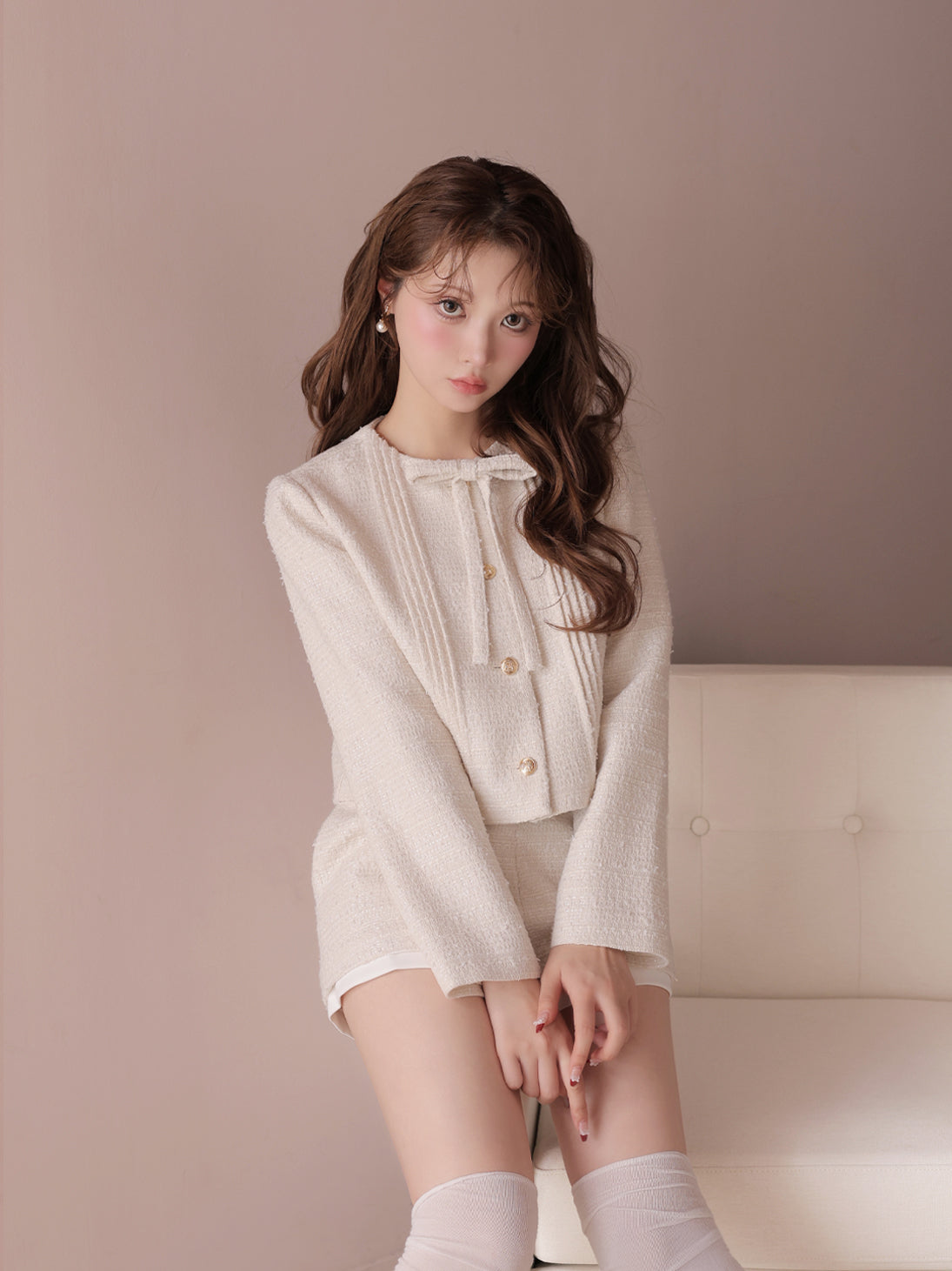 model：160cm　(size：F　color：Ivory)
