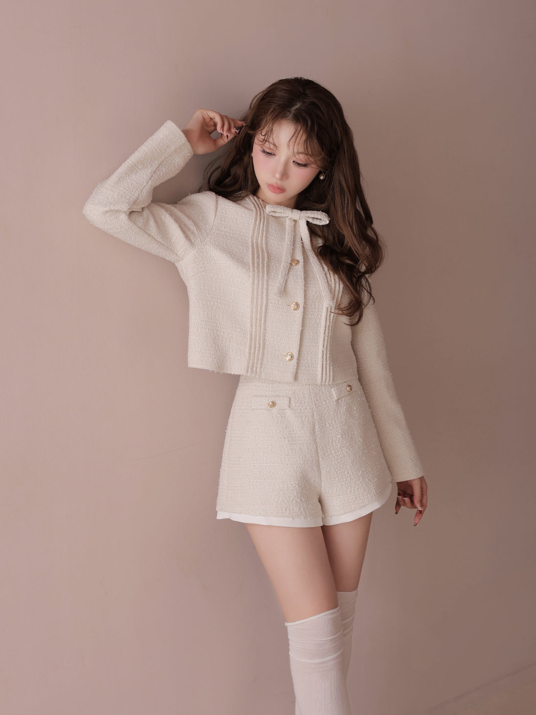 model：160cm　(size：F　color：Ivory)