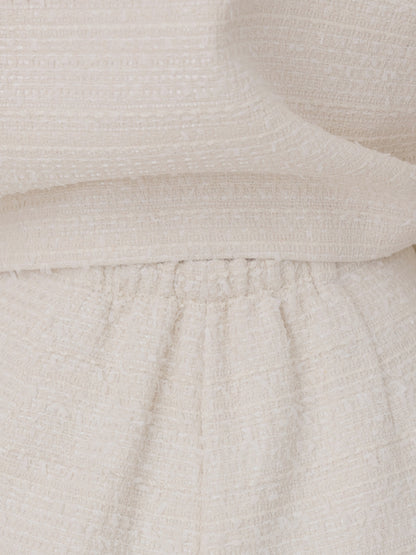 Spring tweed hem layered pants(eme10576)