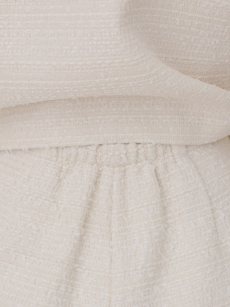 Spring tweed hem layered pants(eme10576)