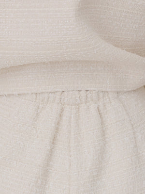 Spring tweed hem layered pants(eme10576)