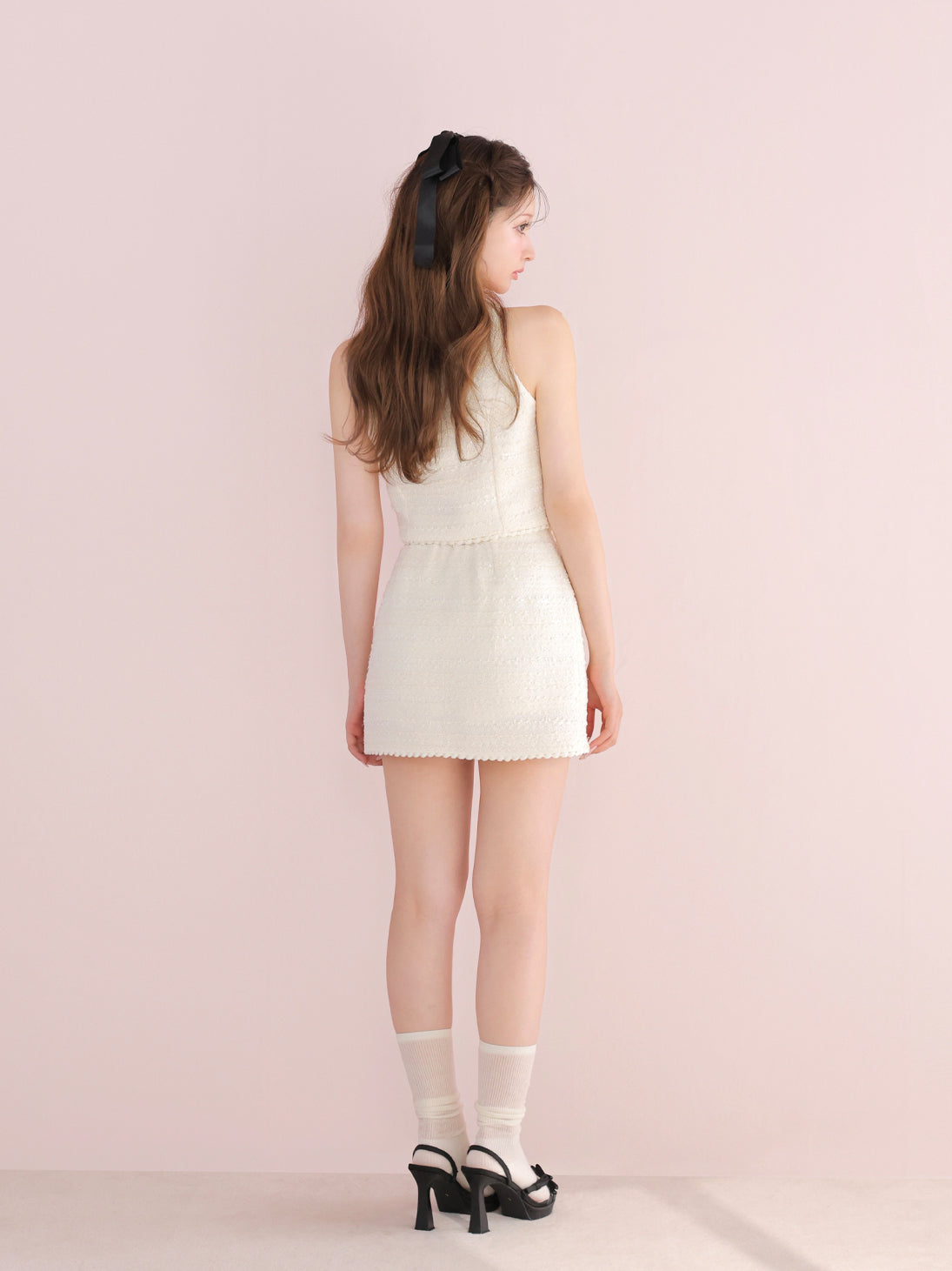 model：160cm　(size：F　color：White)