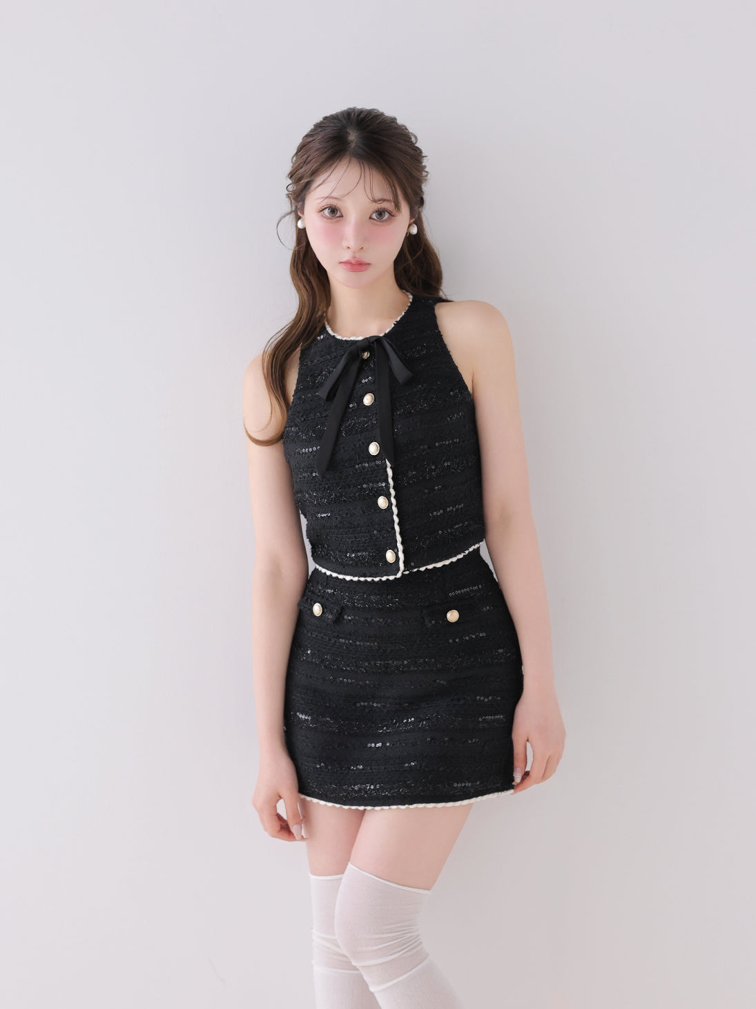 model：160cm　(size：F　color：Black)