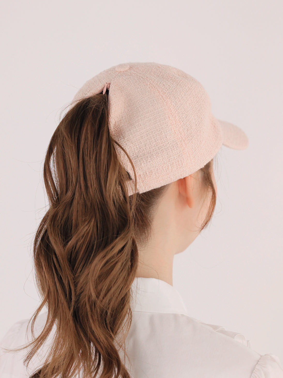 3way ribbon tweed cap(eme10578)