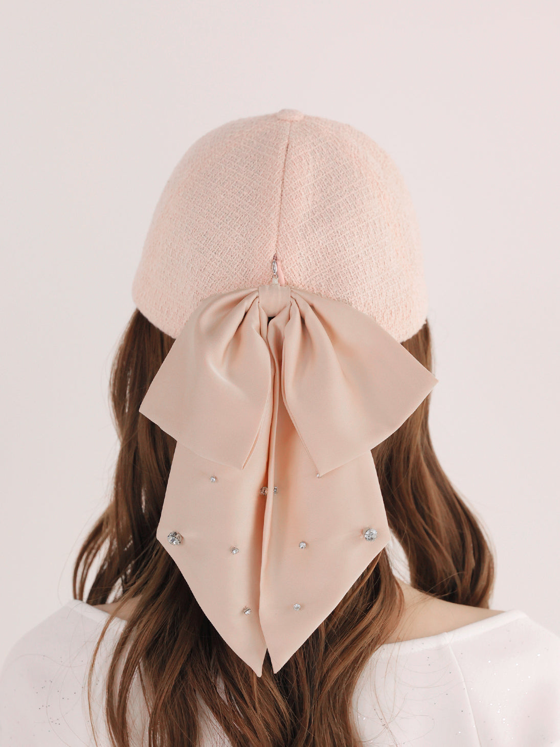 3way ribbon tweed cap(eme10578)