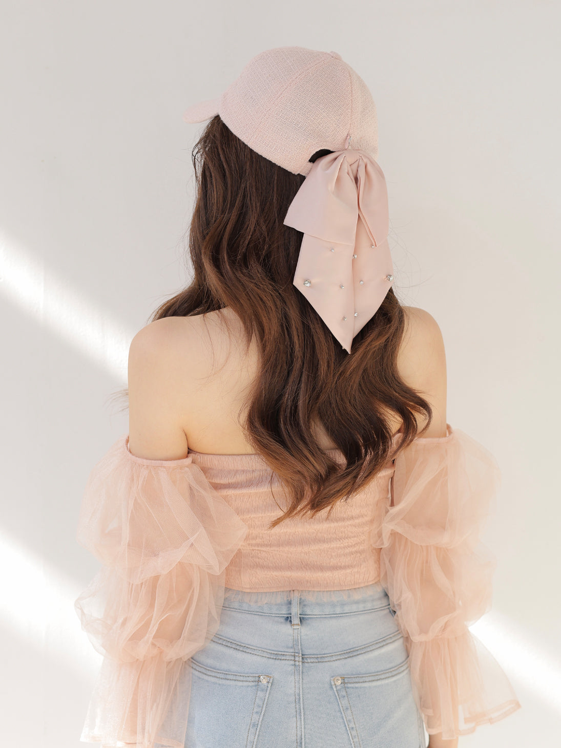 3way ribbon tweed cap(eme10578) – M me eme