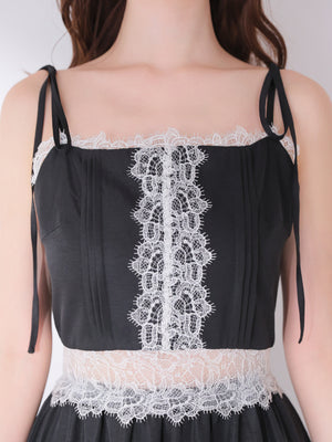 Summer lace long cami onepiece(eme10579)