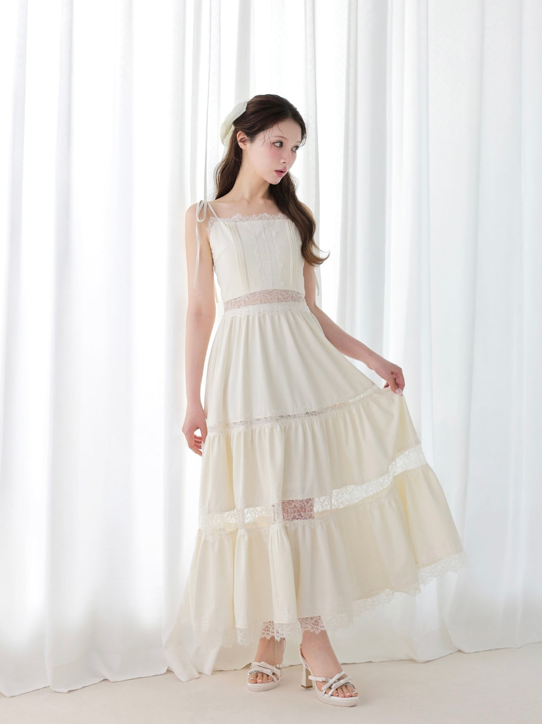 エムミーエメ Summer lace long cami onepiece Summer lace long cami onepiece(eme10579) – M me eme