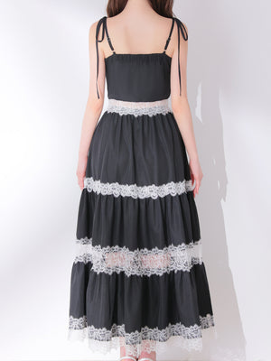 Summer lace long cami onepiece(eme10579)