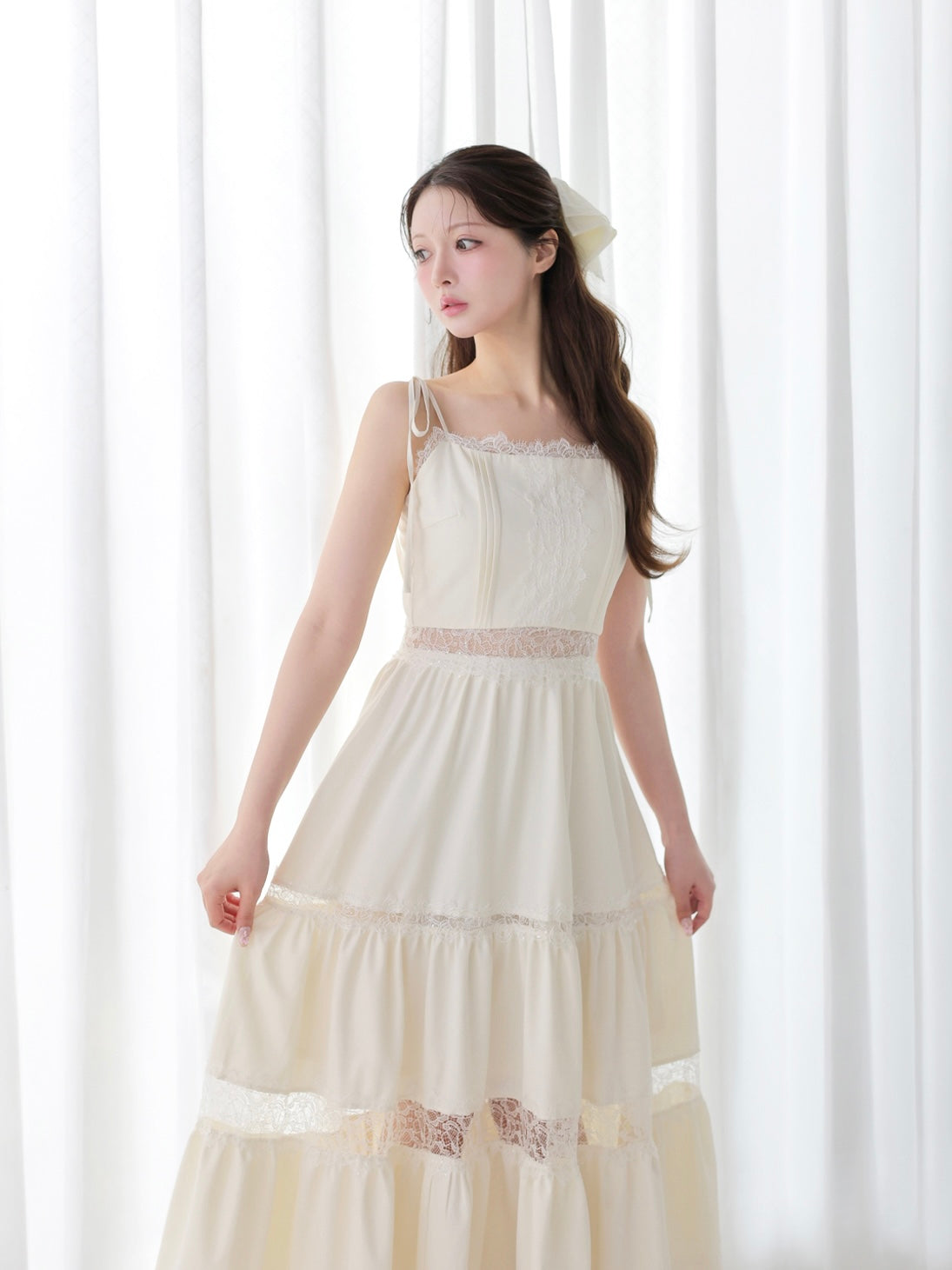 エムミーエメ Summer lace long cami onepiece Summer lace long cami onepiece(eme10579) – M me eme
