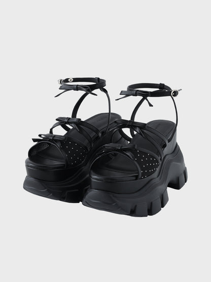 Sheer dot mini ribbon sports sandal(eme10580)