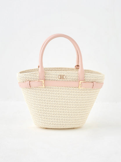 【Pre Order】Original buckle logo basket bag(eme10582)