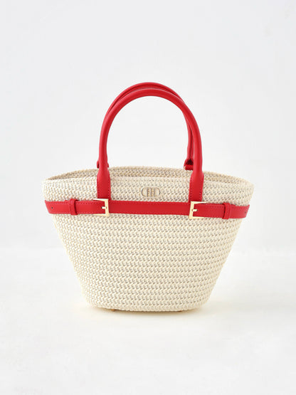 【Pre Order】Original buckle logo basket bag(eme10582)