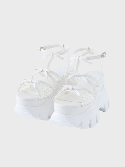Sheer dot mini ribbon sports sandal(eme10580)
