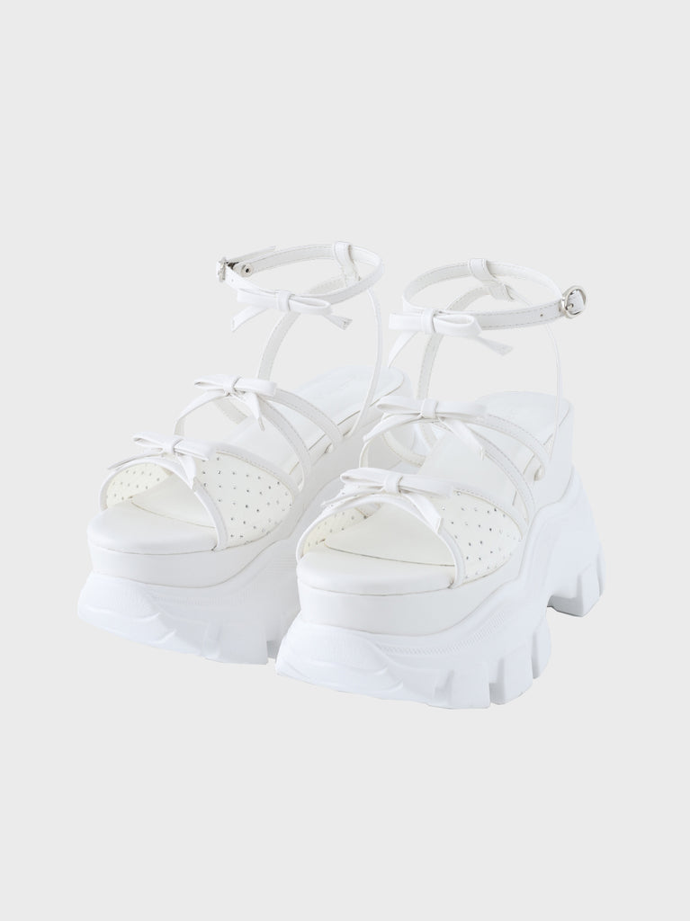 Sheer dot mini ribbon sports sandal(eme10580)