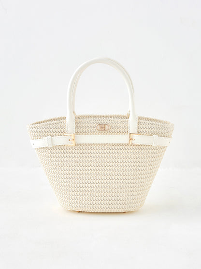 【Pre Order】Original buckle logo basket bag(eme10582)