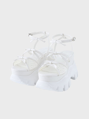 Sheer dot mini ribbon sports sandal(eme10580)