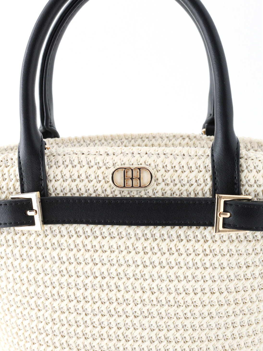 エムミーエメ オリジナルバックルロゴバスケットバッグ ホワイト Original buckle logo basket bag(eme10582) – M me eme