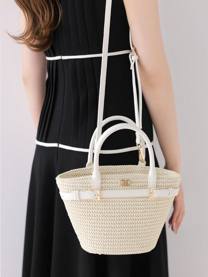 【Pre Order】Original buckle logo basket bag(eme10582)