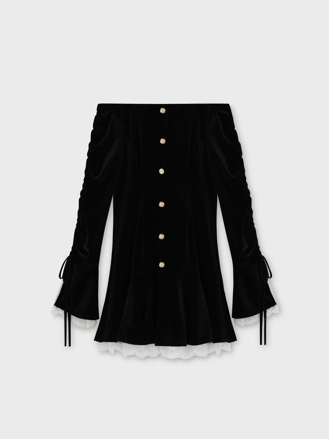【Pre Order】Classical velvet mini onepiece(eme10610)