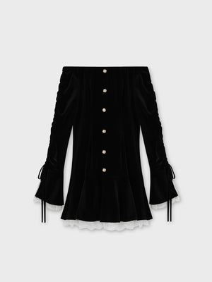 Classical velvet mini onepiece(eme10610)