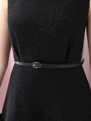 Lame tweed fur mini onepiece(eme10611)