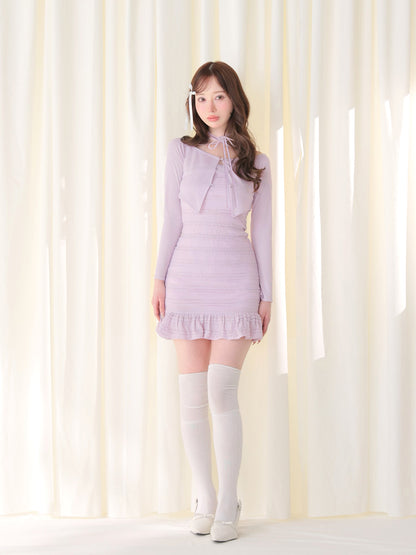 model：162cm　(size：F　color：Lavender)