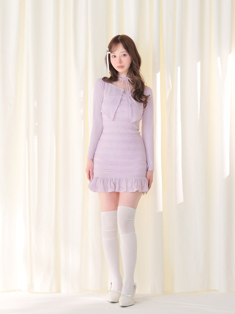 model：162cm　(size：F　color：Lavender)
