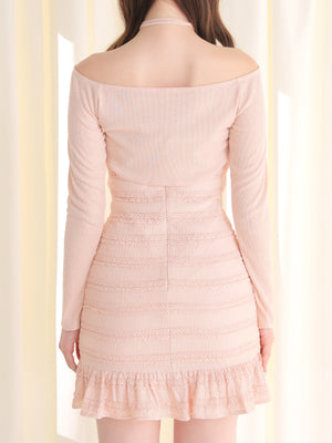 【Pre Order】Rib layered frill ensemble onepiece(eme10613)