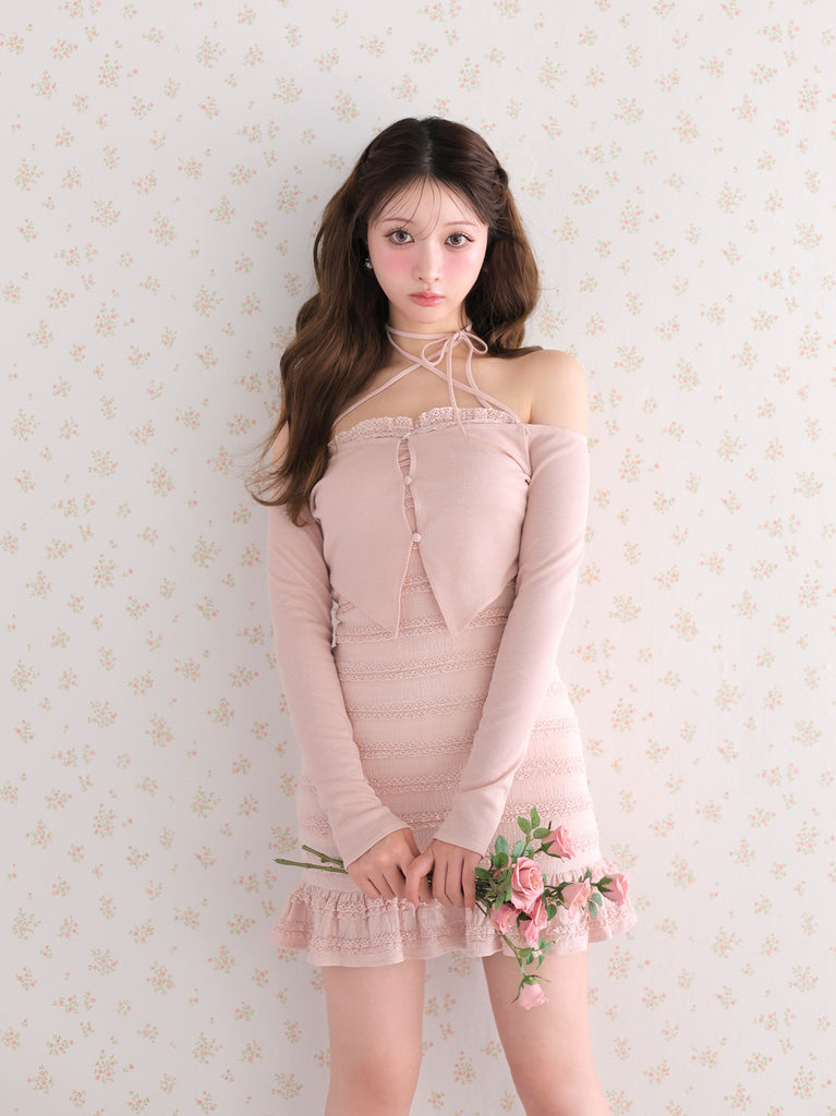 model：160cm　(size：F　color：Pink)