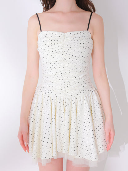 Ribbon dot cami ensemble onepiece(eme10614)