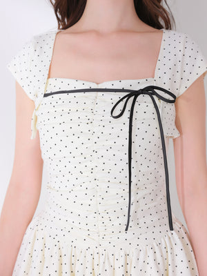 Ribbon dot cami ensemble onepiece(eme10614)