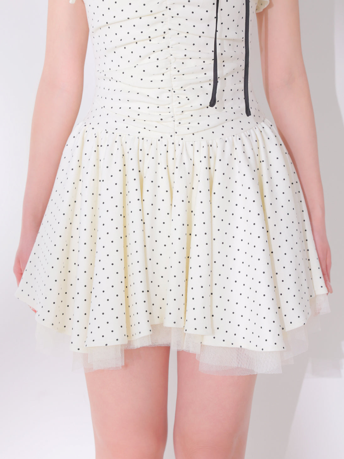 Ribbon dot cami ensemble onepiece(eme10614)