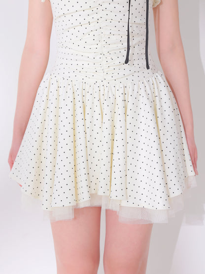 Ribbon dot cami ensemble onepiece(eme10614)
