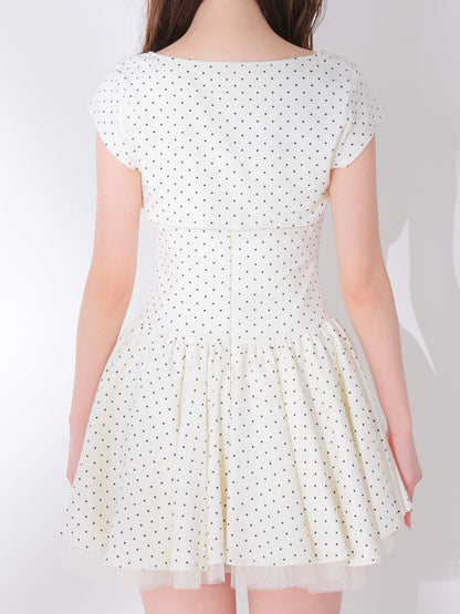 Ribbon dot cami ensemble onepiece(eme10614)