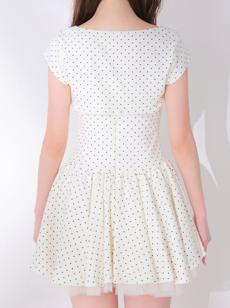 Ribbon dot cami ensemble onepiece(eme10614)
