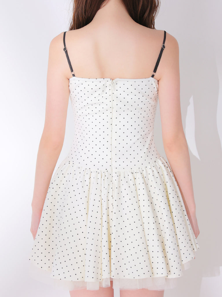 Ribbon dot cami ensemble onepiece(eme10614)