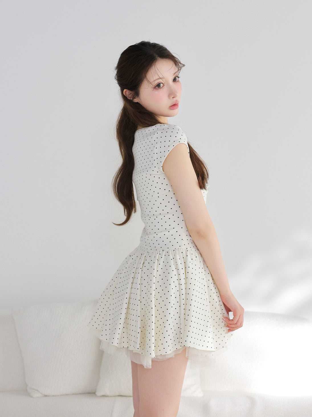 model：160cm　(size：F　color：Ivory)