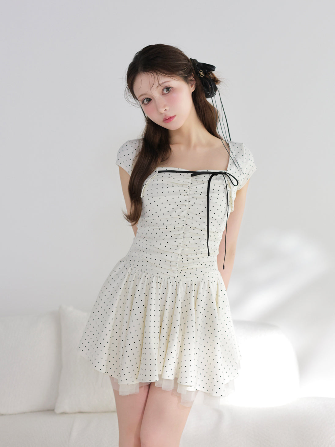 model：160cm　(size：F　color：Ivory)