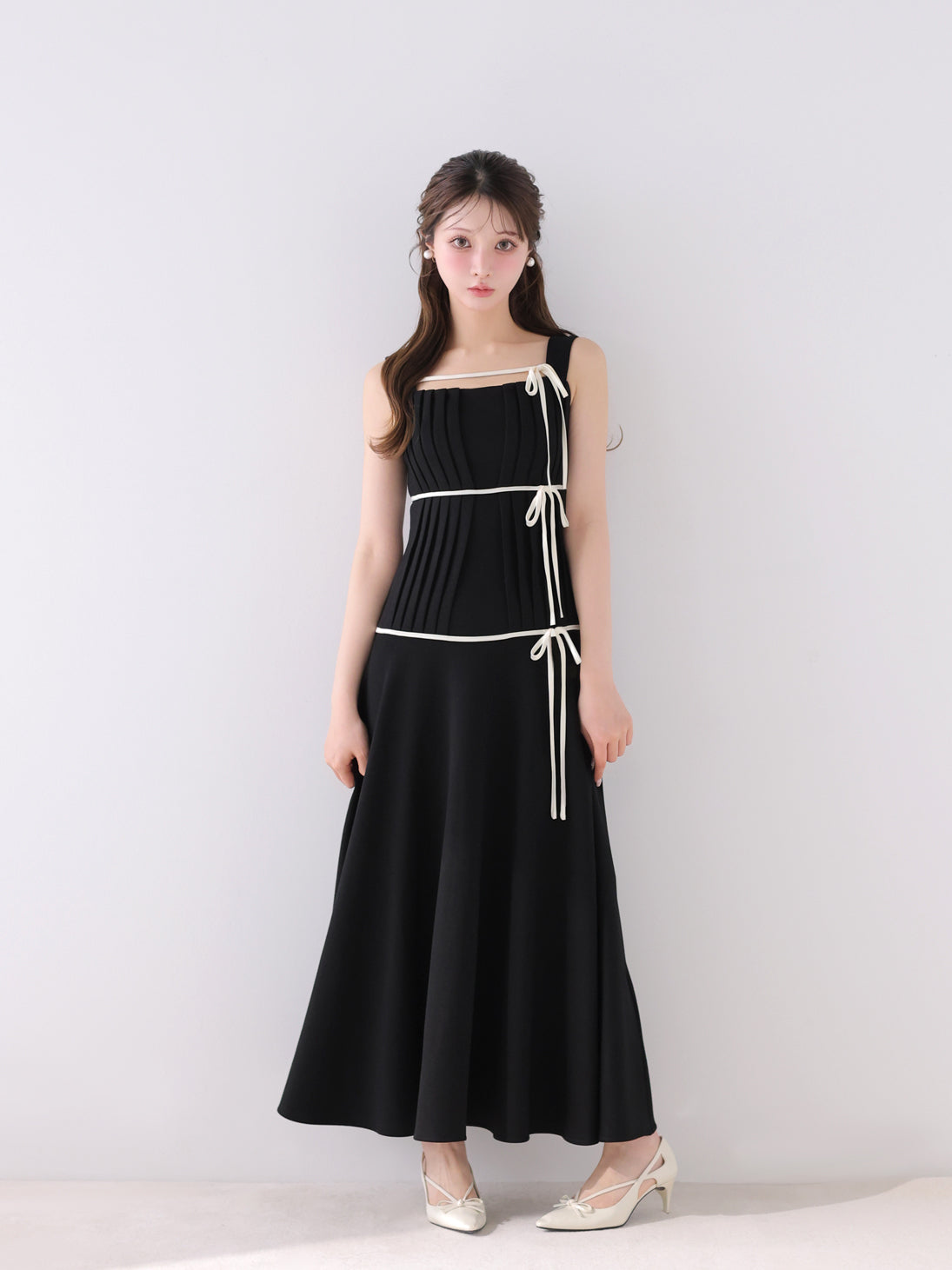 model：160cm　(size：F　color：Black)