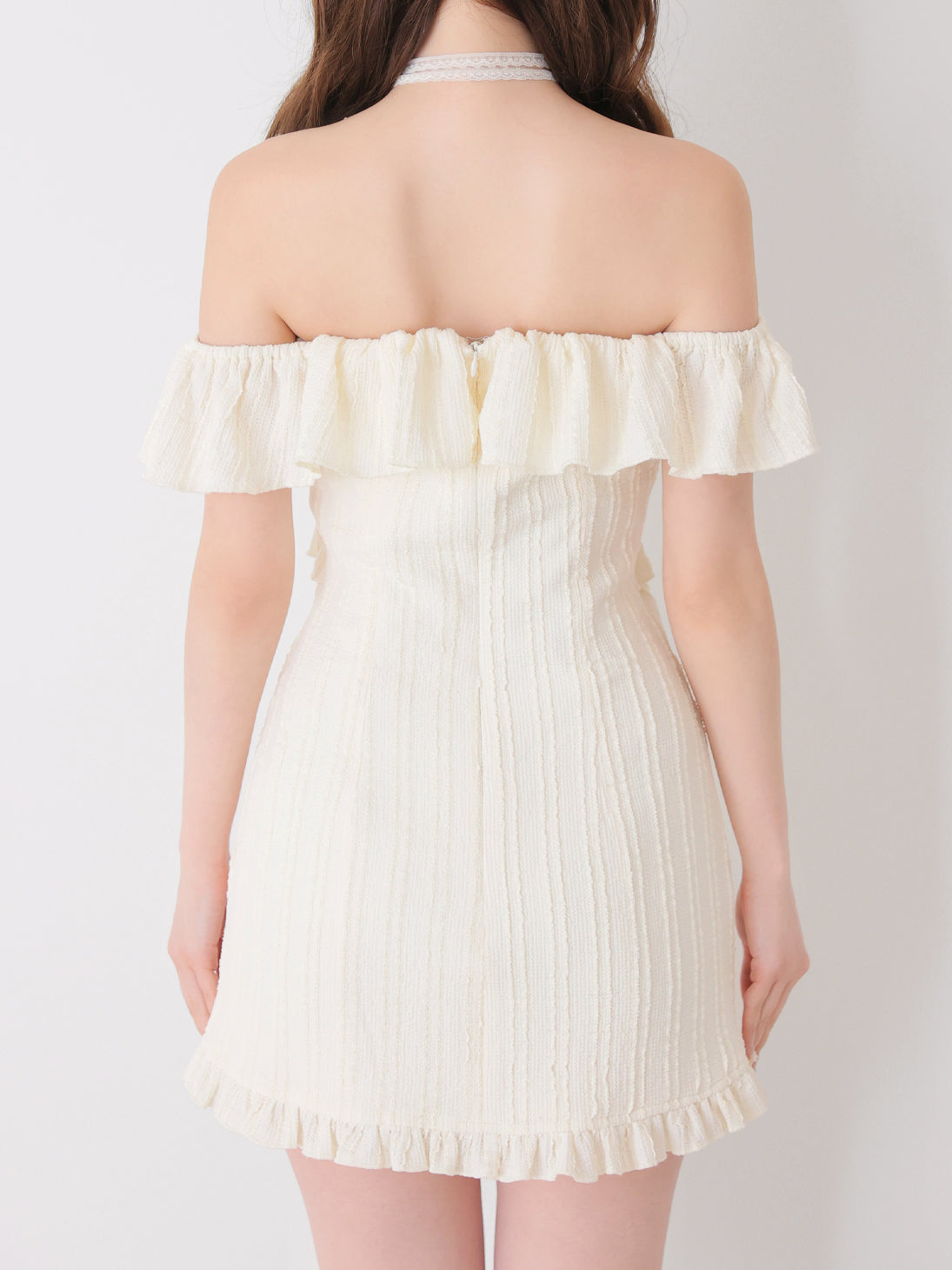【Pre Order】Lace choker frill mini onepiece(eme10618)