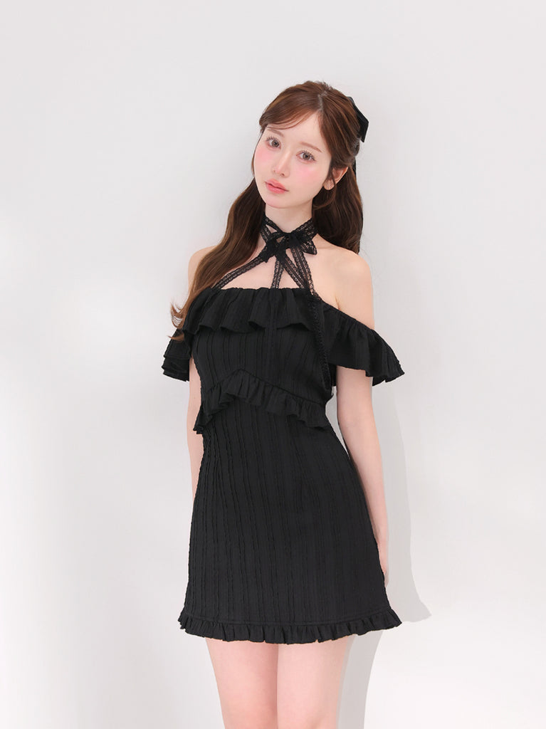 model：162cm　(size：F　color：Black)