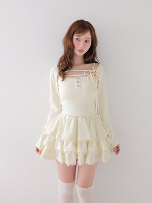 model：162cm　(size：F　color：Ivory)