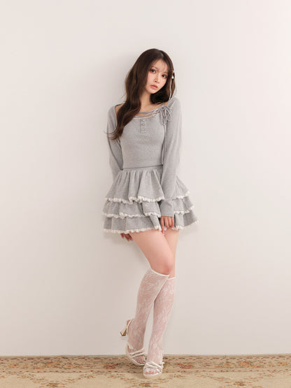 model：160cm　(size：F　color：Gray)
