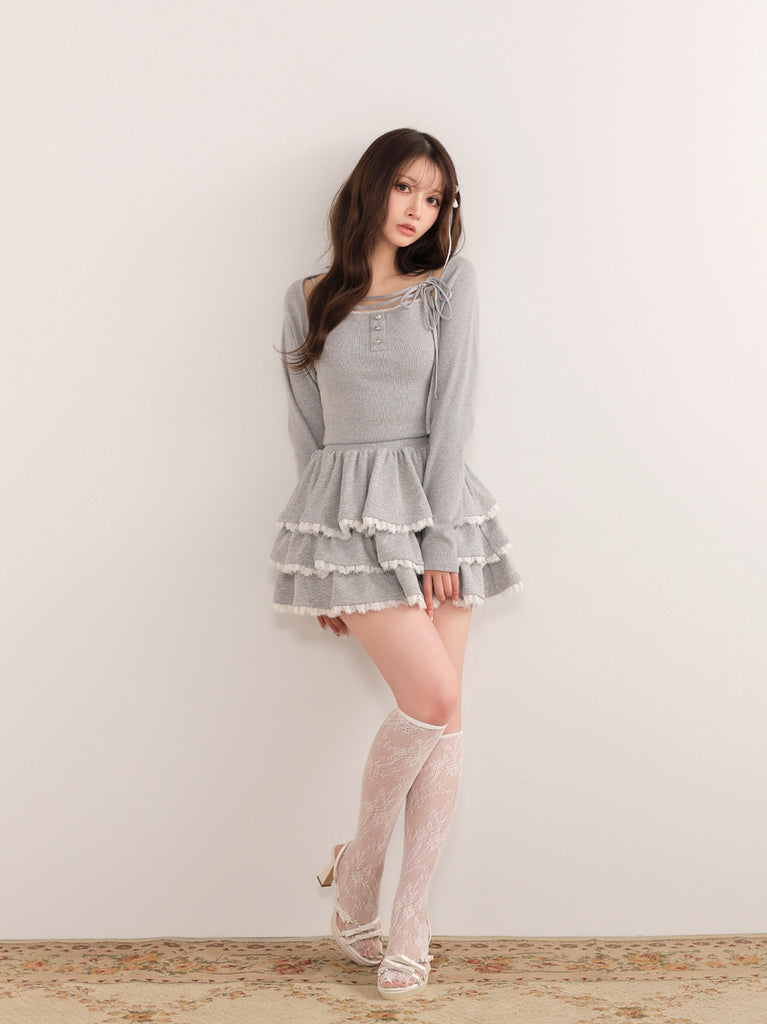 model：160cm　(size：F　color：Gray)