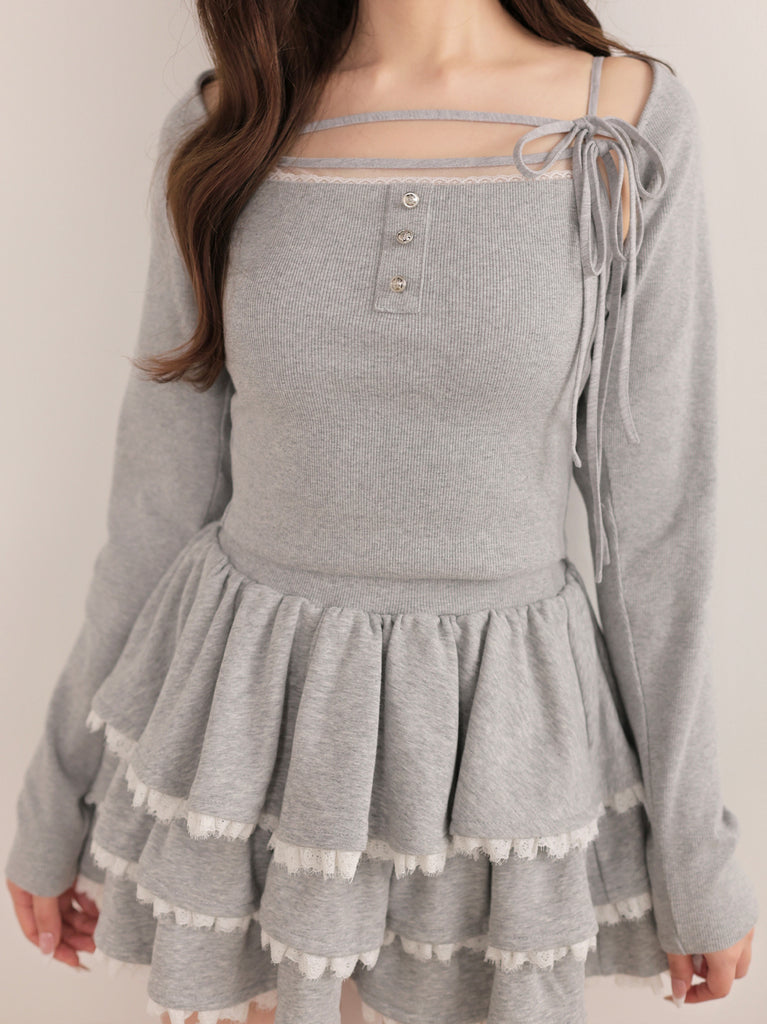 model：160cm　(size：F　color：Gray)