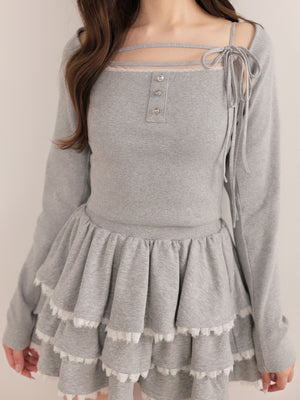 model：160cm　(size：F　color：Gray)