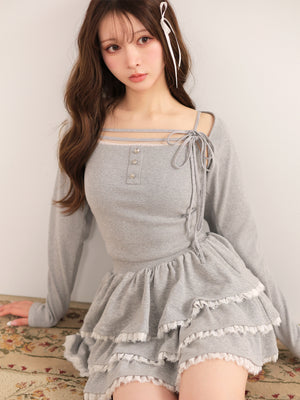 model：160cm　(size：F　color：Gray)